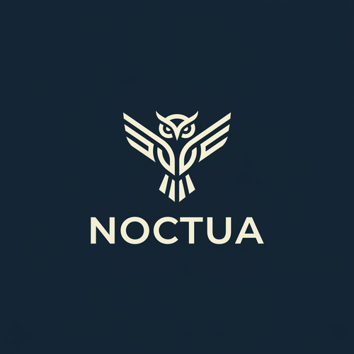 Noctua Logo - Ivory & Deep Navy